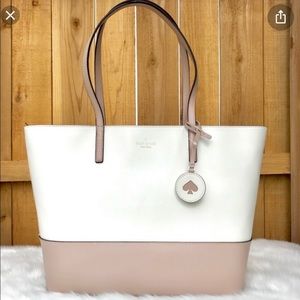 Kate spade Tanya tote white and beige color